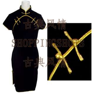Chinese clothing cheongsam dress gown qipao 080437 bla  