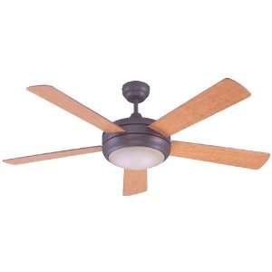  Titan Collection 52 Aged Bronze Ceiling Fan with Mahogany 