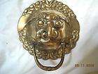vintage LARGE 9 DOOR or CHEST HANDLE,HEAVY BRASS, ornate ancient man 