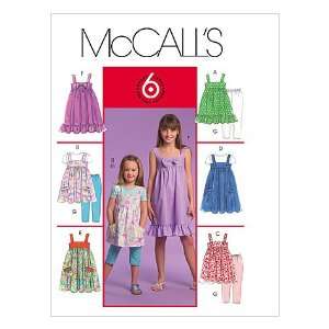  McCalls Sewing Pattern 5650 Childrens/Girls Tops Dresses 
