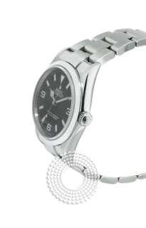 Rolex Explorer Black Dial Domed Bezel Oyster Bracelet Mens Watch 