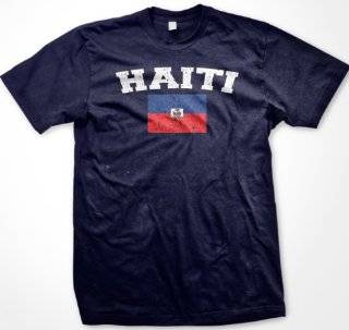   Flag International Soccer T shirt, Haitian National Pride Mens Shirt