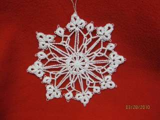 Handmade Crochet Tatted Snowflakes   NEW  