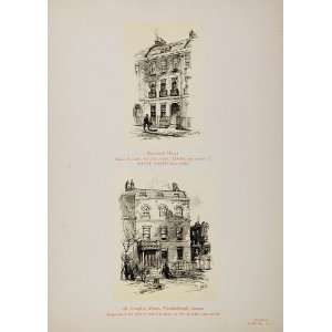  1900 Tavistock House Charles Dickens London Home Litho 