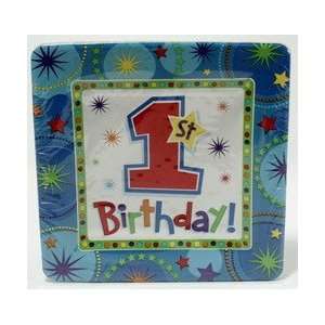  Party Supplies plate 7 squ onederful birthday boy Toys & Games