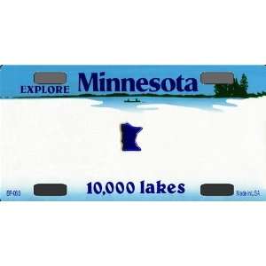 BP 066 Minnesota State Background Blanks Flat  Bicycle License Plates 