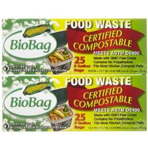  Bio Bag 3 Gallon Compost/Waste Bag, 25 ct 2 pack 