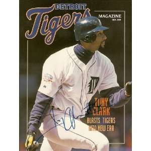  Tony Clark Signed Detroit Tigers 97 Game Day Magazine 
