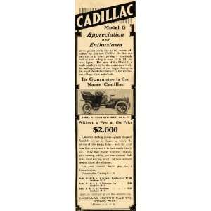 1907 Ad Cadillac Motor Car Co. Model G Automobile   Original Print Ad
