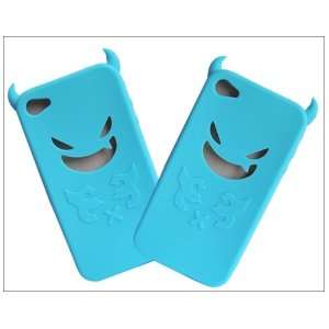 Devil Silicone Case Cover for Apple iPhone 4 4G Light Blue D54