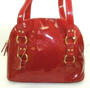  Brand Patent Leather Dome Satchel