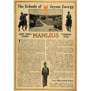  1916 Ad Manlius Saint Johns Military School Logo Campus 