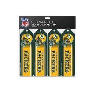   Green Bay Packers 4 pk 3 D Bookmarks Case Pack 12