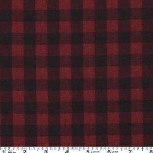  4243 Wide Flannel Plaid Red Fabric By The Yard Arts 