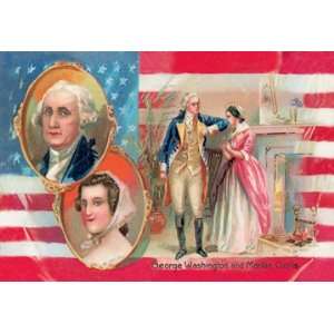  George Washington and Martha Curtis 24X36 Canvas Giclee 