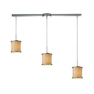  Fabrique Pendant with Textured Tan Shade in Polished 