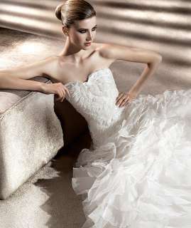   Organza tier Custom Wedding Dress Bridal Gown New Size Free♥  