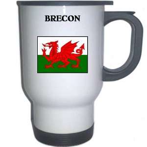  Wales   BRECON White Stainless Steel Mug Everything 