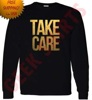 GOLD OVO Drake Take Care t shirt OVOxo owl YMCMB LONG sleeve shirt S 