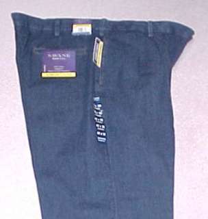  jeans comfort denim expandable waistband front pleated tailored 