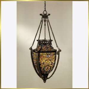 Tiffany Chandelier, QZTF1721ML, 4 lights, Antique Bronze, 21 wide X 