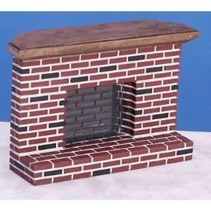  Town Square Miniatures Red Brick Fireplace Toys & Games