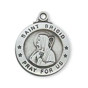  St. Brigid Sterling Round Medal Jewelry