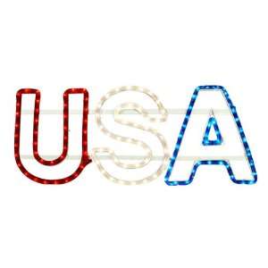 25 in.   Christmas Hanging Rope Christmas Light USA Decoration   120 