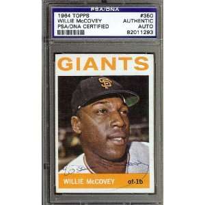  Willie McCovey Autographed 1964 Topps Card PSA/DNA Slabbed 
