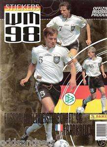 1998 Panini World Cup France 98 German Super Stickers  