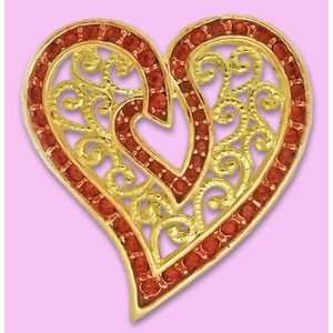  Intricate Heart Broach 