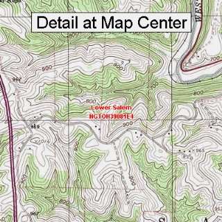   Topographic Quadrangle Map   Lower Salem, Ohio (Folded/Waterproof