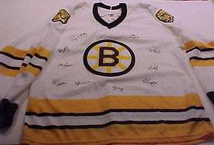 80s RAY BOURQUE CAM NEELY signed Boston Bruins Jersey +  