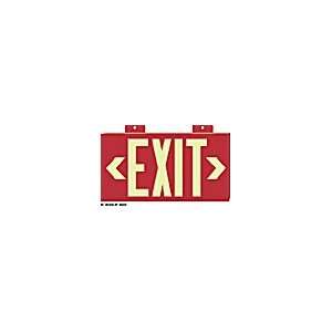 Glo Brite Exit Signs   Single Face Wall Mount, Framed   Exit Sign, Red 