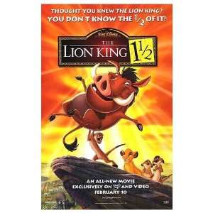  Lion King 1 1/2 Original Movie Poster, 27 x 40 (2004 