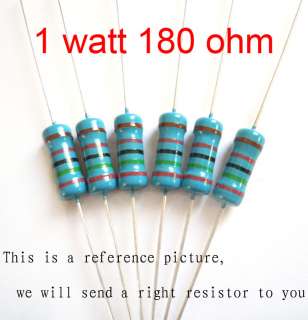 Watt 180 ohm 180R Metal Film Resistor R 1W (10)  