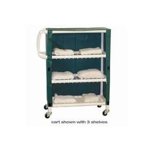  4 Shelf Mini Linen Cart w/Open Grid Shelf System, Shelves 