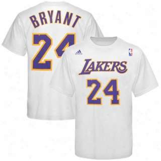 LA Lakers Kobe Bryant White Jersey T Shirt sz Medium  