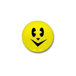  Happy Symmetrical Yellow Face Man Funny Mini Button by 