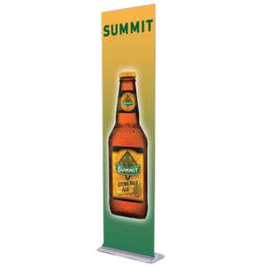 24 RETRACTABLE ROLL UP BANNER STAND w/ HALOGEN LIGHT  