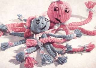 Vintage Braided Yarn Octopus Toy Pattern Instructions  