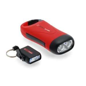  Crank Flashlight Set, Red & Black Electronics