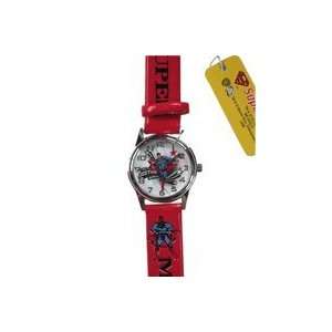  WB DC Superman leather band Watch   red Toys & Games