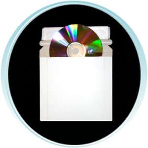 100 White Rigid Disc Cardboard Mailer 6 3/8 x 6 Inch CD DVD Media Flap 