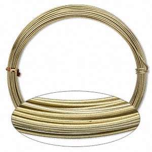 more of a brassy antique gold wire is not coated