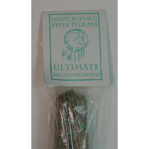  Sweetgrass   Ultimate Smudging Wand   White Buffalo/Spirit 