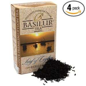 Basilur Tea Ruhunu O.P. 1, 100 Gram Packages (Pack of 4)  