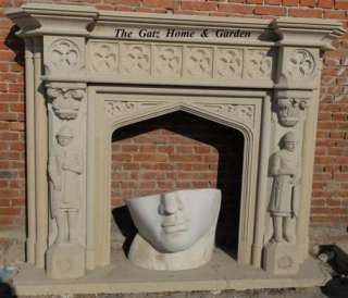 Gothic Fireplace Mantel HAND CARVED  