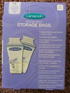 Lansinoh Breastmilk Storage Bags 25 ct New in Box NIB  