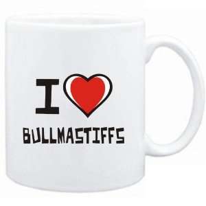  Mug White I love Bullmastiffs  Dogs